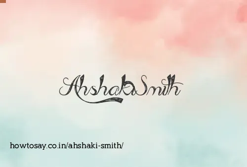 Ahshaki Smith