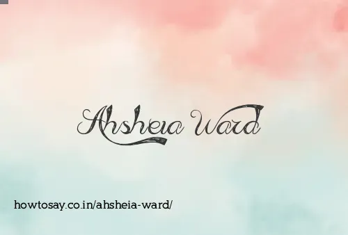 Ahsheia Ward