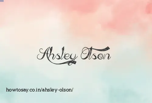 Ahsley Olson