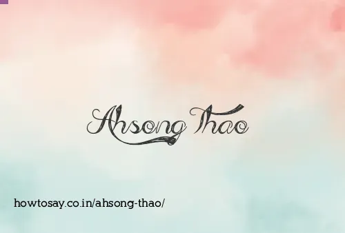 Ahsong Thao