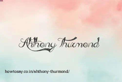 Ahthony Thurmond