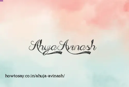 Ahuja Avinash