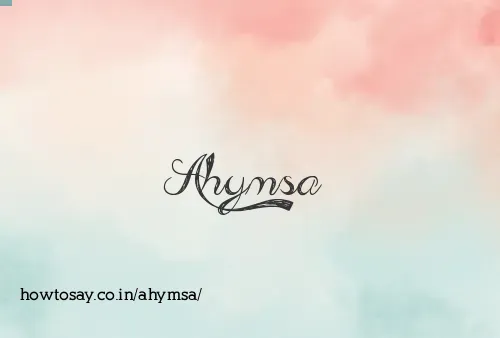 Ahymsa