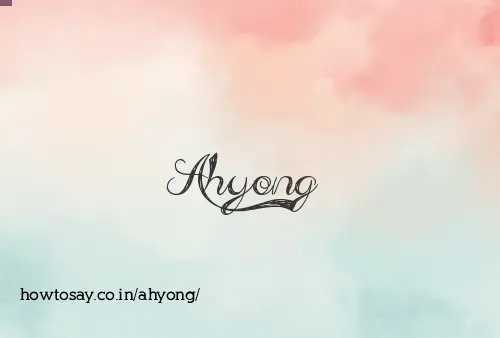 Ahyong