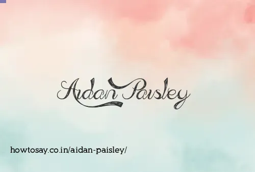 Aidan Paisley