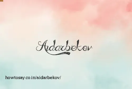 Aidarbekov