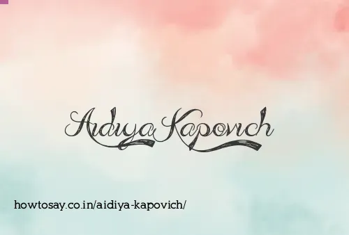 Aidiya Kapovich