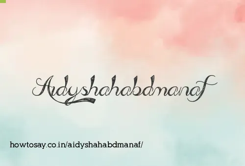 Aidyshahabdmanaf