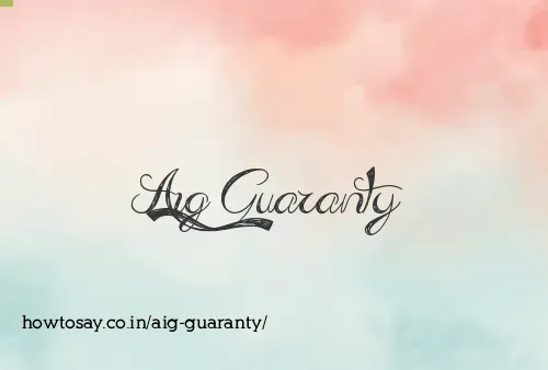 Aig Guaranty