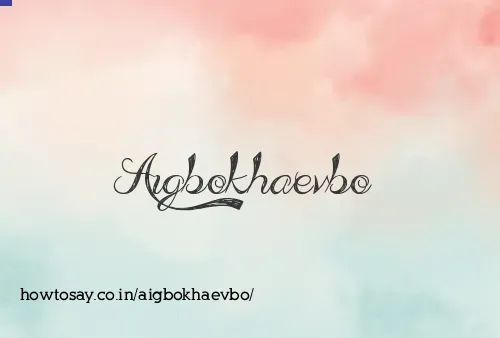 Aigbokhaevbo