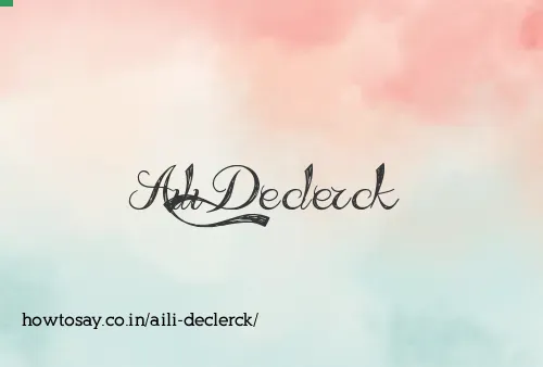 Aili Declerck