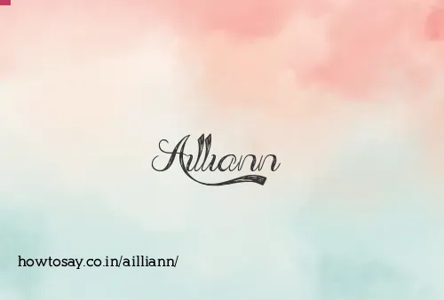 Ailliann