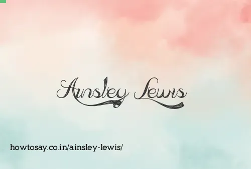 Ainsley Lewis