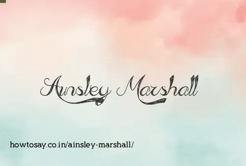 Ainsley Marshall