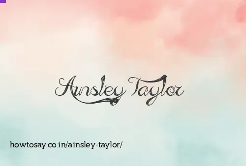 Ainsley Taylor