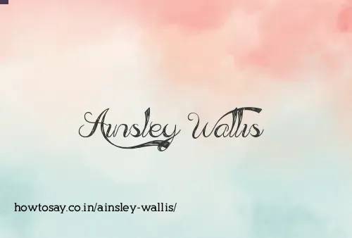 Ainsley Wallis