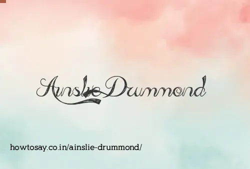 Ainslie Drummond