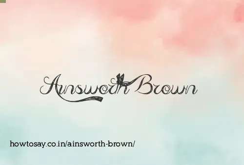 Ainsworth Brown