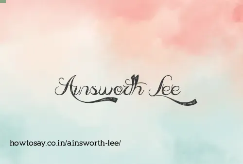 Ainsworth Lee