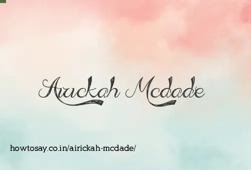 Airickah Mcdade