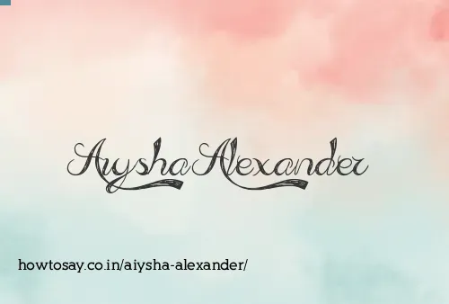 Aiysha Alexander