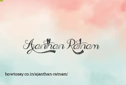 Ajanthan Ratnam