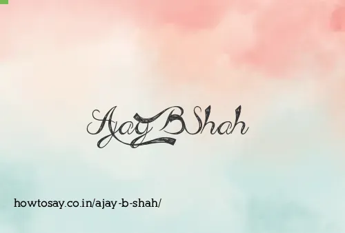 Ajay B Shah