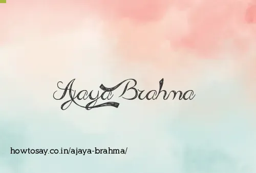 Ajaya Brahma