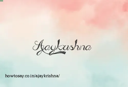 Ajaykrishna