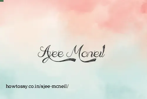 Ajee Mcneil
