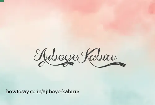 Ajiboye Kabiru