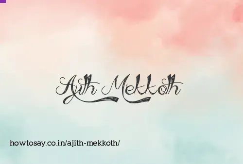 Ajith Mekkoth
