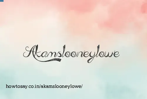 Akamslooneylowe