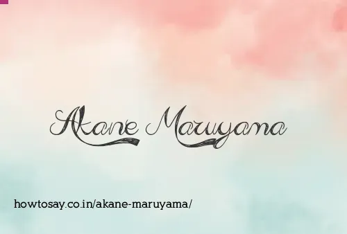 Akane Maruyama