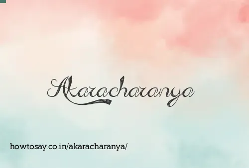 Akaracharanya