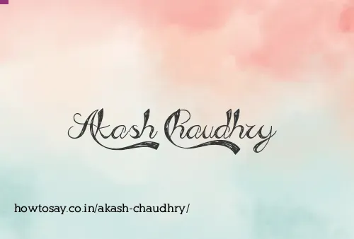 Akash Chaudhry