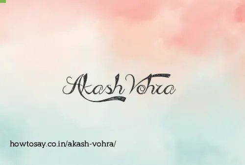 Akash Vohra