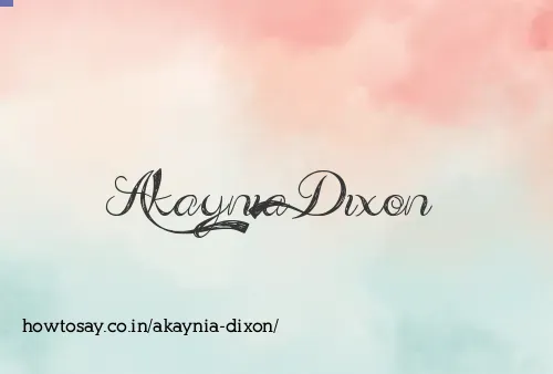 Akaynia Dixon