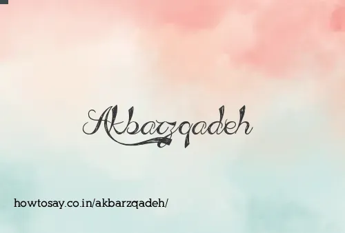 Akbarzqadeh