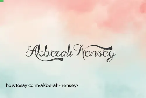 Akberali Nensey