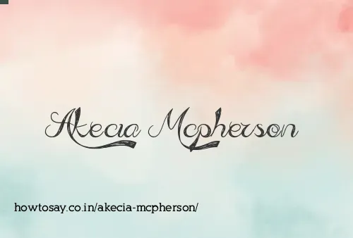 Akecia Mcpherson