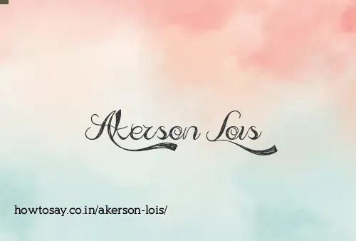 Akerson Lois