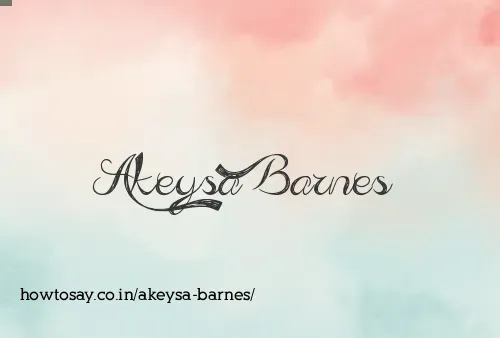 Akeysa Barnes