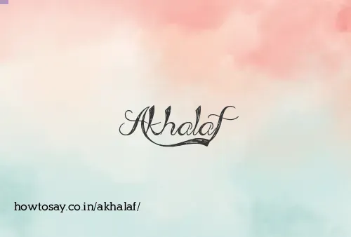 Akhalaf