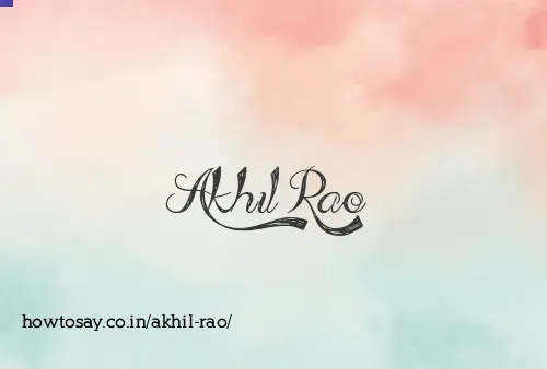 Akhil Rao