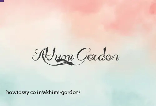 Akhimi Gordon