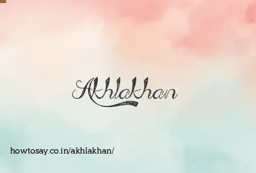 Akhlakhan
