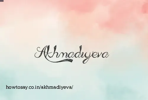 Akhmadiyeva