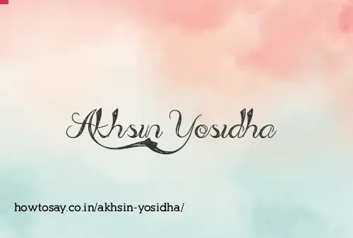 Akhsin Yosidha