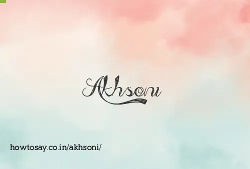 Akhsoni